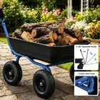 1300 lb Heavy Duty Garden Dump Cart,13" Pneumatic Tires, Utility Wagon | 7 Cu. Ft. Capacity, Quick-Release Dump System, Durable Poly Bed, Garden, Yard & Landscaping Use, Farm Work