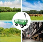 AAIN AA0912 600 lbs Heavy Duty Metal Garden Cart, Pull able Yard Wagon with Removable Mesh Sides, 180° Rotating Handle & 10" Wheels, Green
