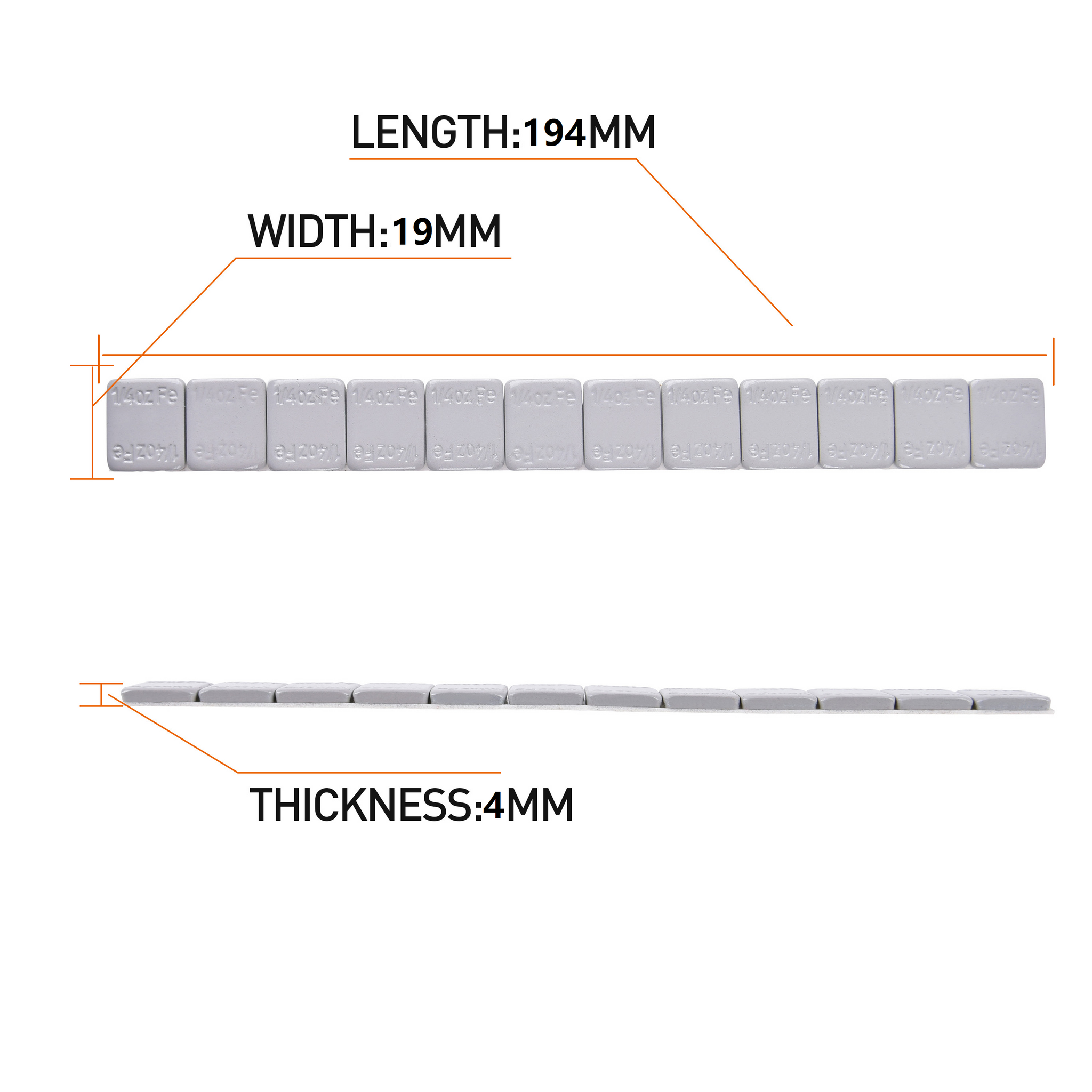 1/4 oz Steel Adhesive Tape Wheel Weights - Zinc Finish - Value Bundle