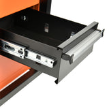 Aain AA041 Mechanic's Rolling Tool Chest Creeper Seat with Drawers 4 pc. 2-1/2" Swivel Casters 300 lb. Capacity Orange