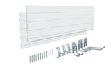 Aain A33K PVC Slat Wall Panel With 2 Pieces Slatwall Panel 48 inch and 6 Pieces Hook set, Ideal for Tools, Sports Equipmet, Crafts, Garage Wall Organization & Storage