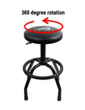 Aain LT013 Garage Bar Stool, Heavy Duty Adjustable Pneumatic Shop Stool With Black Powder Coated Finish Steel Legs For Garage Workshop and Auto Repair Shop