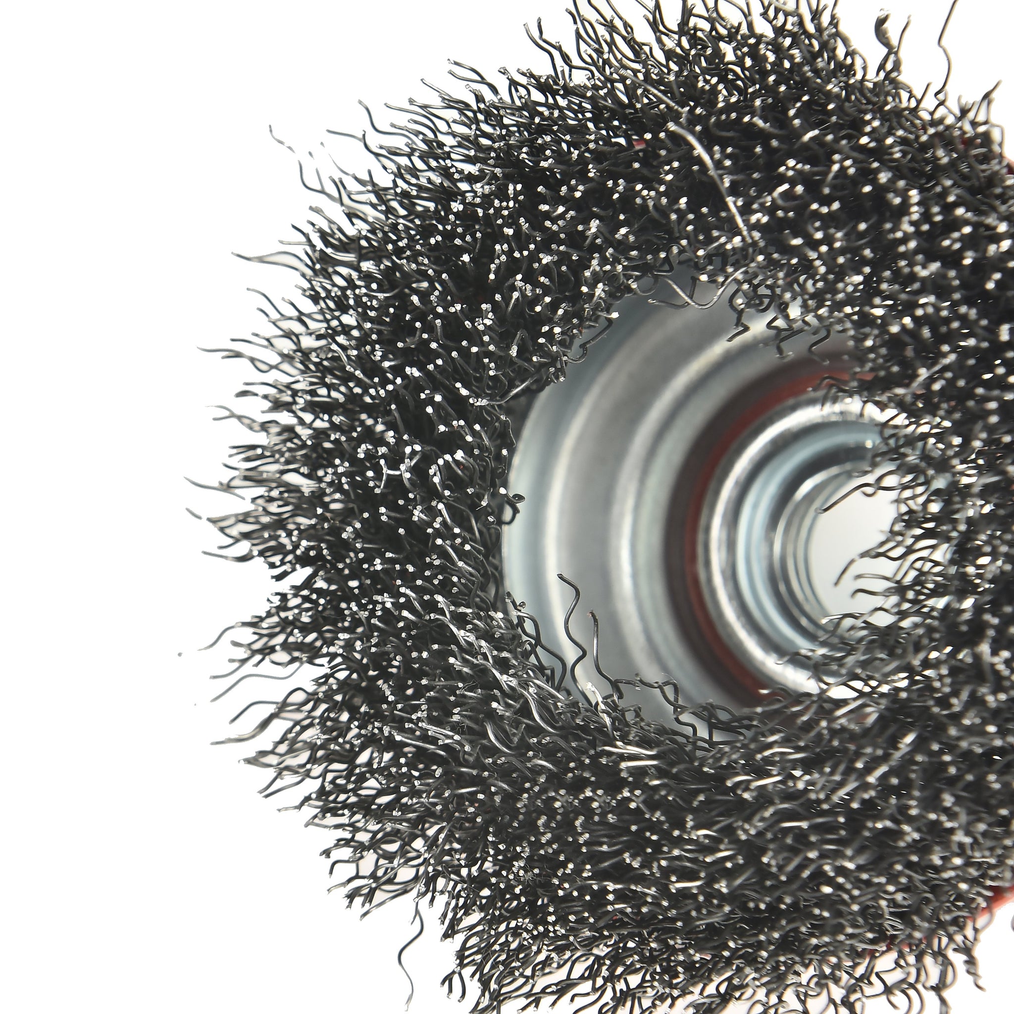 3" Fine Crimped Wire Cup Wheel Brush - 5/8" Arbor, For Angle Grinders