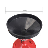 Aain AA045 8 Gallon Portable Waste Oil Drain,Industrial Fluid Drain Tank with Wheels and Adjustable Funnel Height. Red.