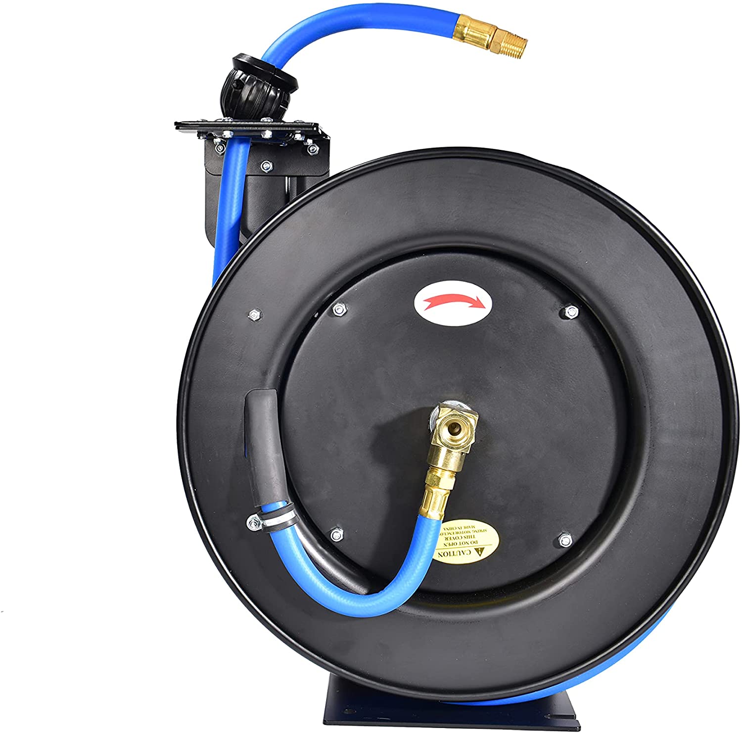 Retractable 50ft Air hose on Reel 1/2 BSP Spring Rewind Wall Mountable BSP  AT455