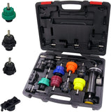 ET105V 16 PCS Universal Radiator Pressure Tester, Vacuum Type Cooling System Kit for Universal Vehicles,Made in Taiwan
