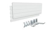 Aain A33K PVC Slat Wall Panel With 2 Pieces Slatwall Panel 48 inch and 6 Pieces Hook set, Ideal for Tools, Sports Equipmet, Crafts, Garage Wall Organization & Storage