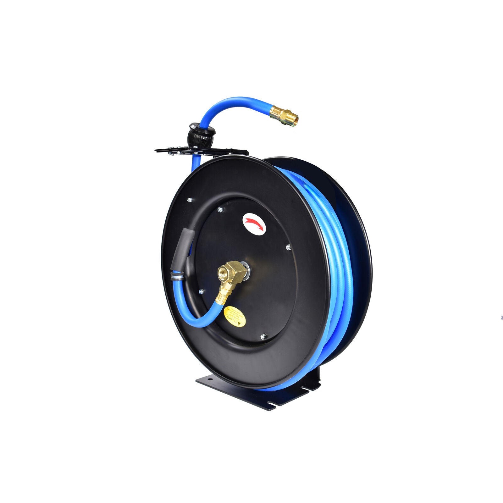 Retractable Air Hose Reel With 3 / 8 X 50' Ft, Heavy Duty Steel Hose Reel  Auto Rewind Pneumatic, Industrial Grade Rubber Hose, 300 Psi, Black Quick  Shipping Available at Unique Piece